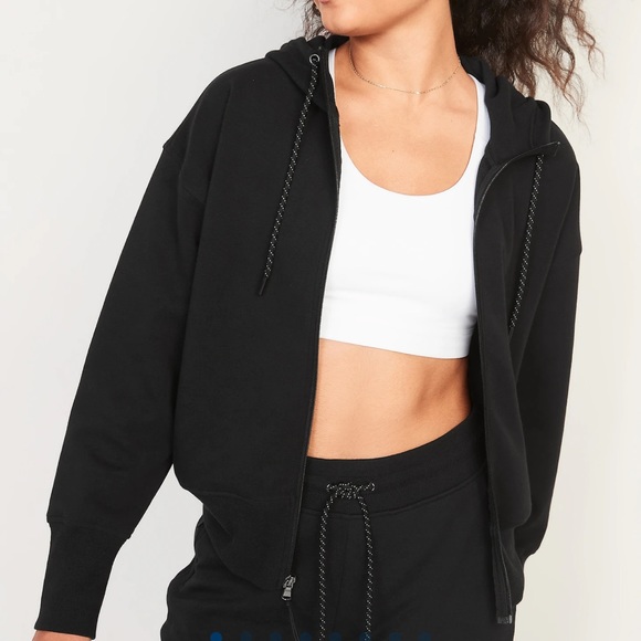 NWT OLD NAVY Dynamic Fleece Zip Hoodie Color: Blackjack - Picture 2 of 10